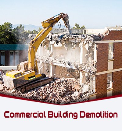 Commercial Building being demolished
